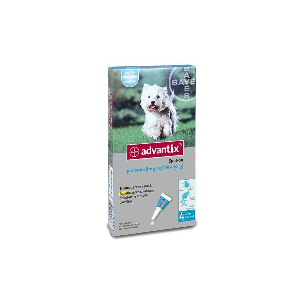 Advantix per cani piccoli 4-10 kg.  - 4 pipette