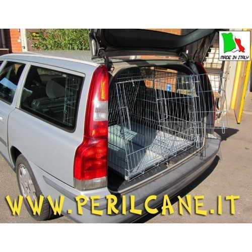 Trasportino box per 2 cani, doppio ingresso inclinato maxi