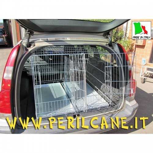 Trasportino box per 2 cani, doppio ingresso inclinato maxi