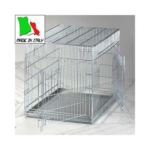 Trasportino pieghevole in metallo cm. 61x47x56h per auto mis. 1 + OMAGGIO