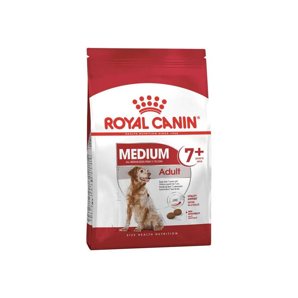 Royal Canin Medium Adult +7 anni  - Confezione da Kg. 15